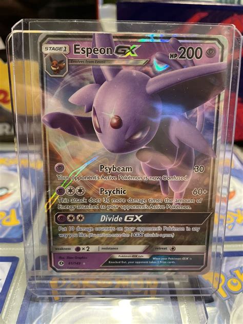 Pokémon TCG Espeon GX Sun Moon Base Set 61 149 Holo Ultra Rare eBay