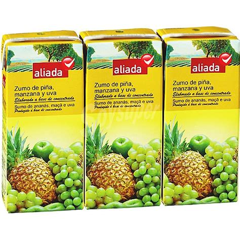 Aliada Zumo De Pi A Manzana Y Uva Elaborado A Base De Concentrado Pack