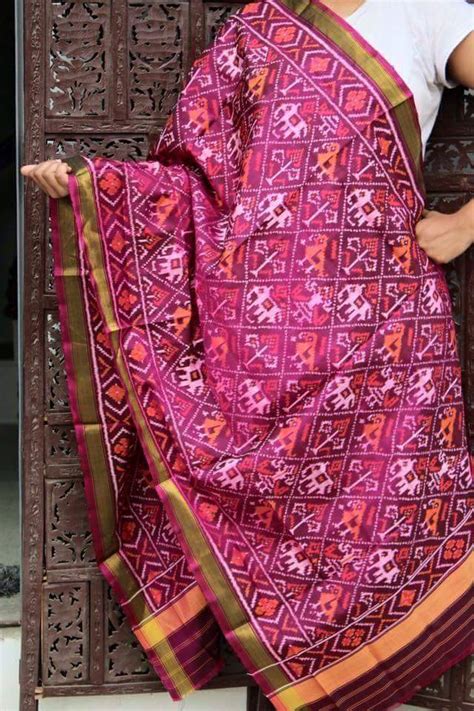 Single Ikat Pure Silk Dupatta Ravi Patola Art