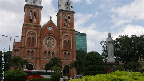 Notre Dame Cathedral Vietnamese Nha Tho Duc Ba Build In In Ho