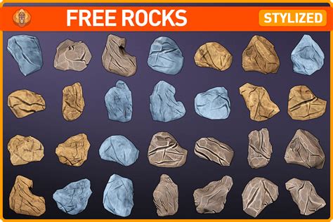 Free Stylized Rocks 3d Environments Unity Asset Store