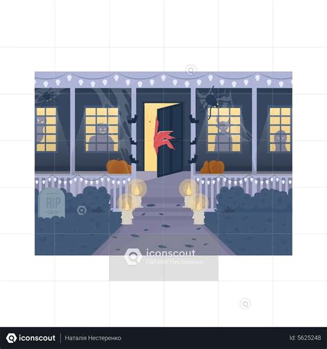 Monster House Animated Illustration download in JSON, LOTTIE or MP4 format