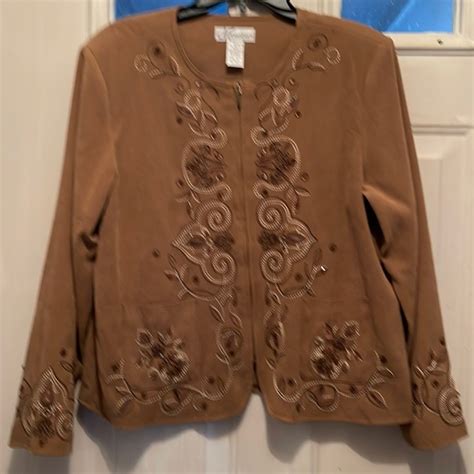 Dressbarn Jackets Coats Vintage Ultra Surd Embroidered Jacket