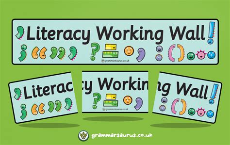 Literacy Working Wall Banner 7 Colours Grammarsaurus