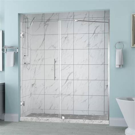 Aston Belmore Gs 69 X 72 Hinged Frameless Shower Door And Reviews Wayfair