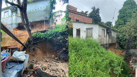 Parte De Casa Desaba Durante Chuva E Defesa Civil Isola Resid Ncias Na