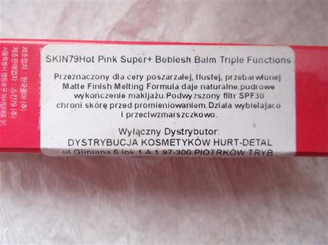 Ciekawska Magdalena Skin Mini Hot Pink Super Beblesh Balm Triple Functions Krem Bb Lubiany