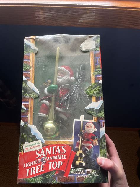 1994 Mr Christmas Santa Claus Lighted Animated Tree Top Topper 14 Box Vintage Ebay