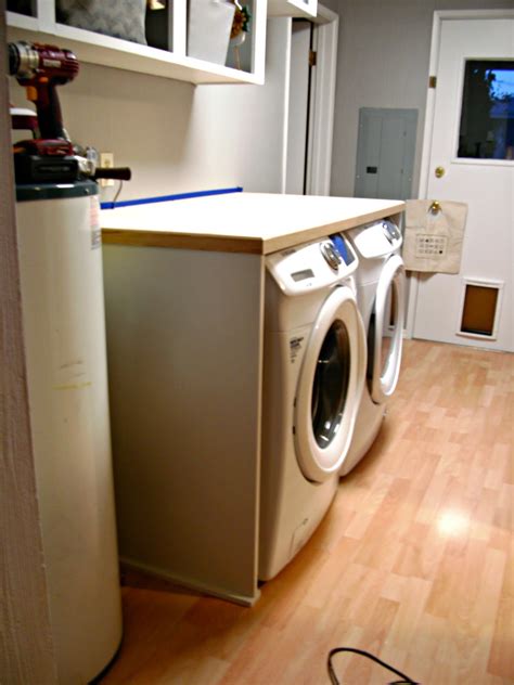 Laundry Room Redo - DIY Laundry Folding Table - Little Vintage Cottage