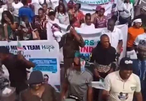 Supporters Stage One Million Man Solidarity Walk For Tinubu In Rivers