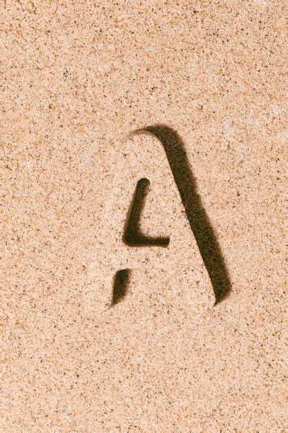 Premium Photo Letter A Of The Sand Isolated On The Beach Sand Concept