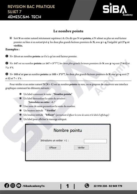 Bac Technique Informatique R Vision Bac Pratique Sujet Avec Correction