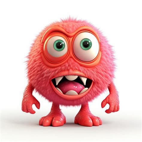 High Quality 3d Cyclops Monster Full Body Isolated Image Stock