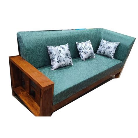 Cotton Sea Green Teak Wood 3 Seater Sofa Set At Rs 23000 Set In