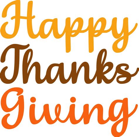 Happy Thanksgiving Text Lettering Typography Word Design