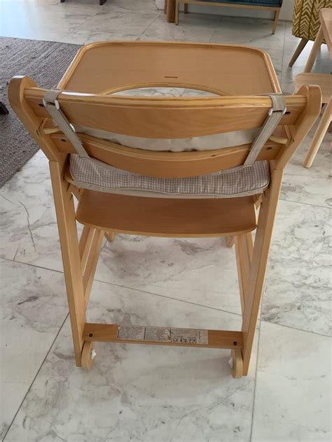 Hauck Alpha+ Wooden High Chair with cushion & harness, Babies & Kids, Nursing & Feeding, Baby ...