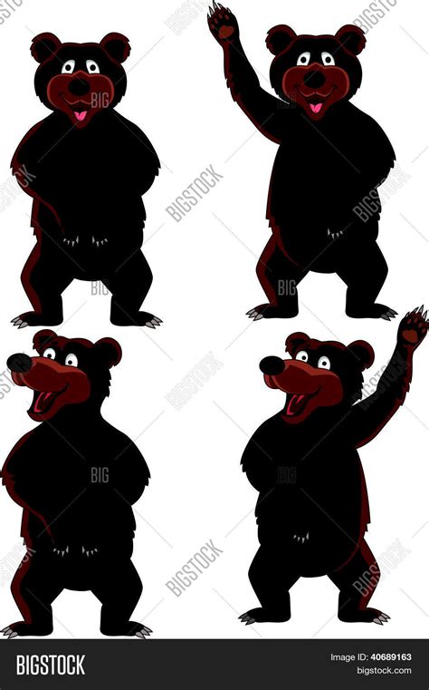 Bear Cartoon Set Vector & Photo (Free Trial) | Bigstock