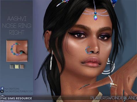 The Sims Resource Aashvi Nose Piercing Right Sims Piercings Female