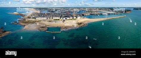 Saint Malo The Walled City Tower Of Bidouanne Aerial View Cote D