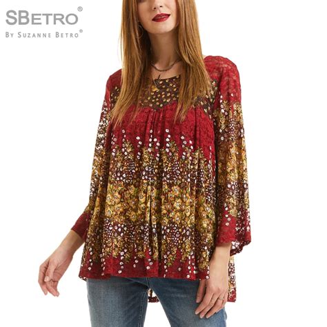 Sbetro By Suzanne Betro Womens Red Floral Printed Lace Pleated Detail