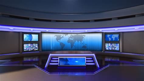 Premium Photo Virtual Television Studio Background