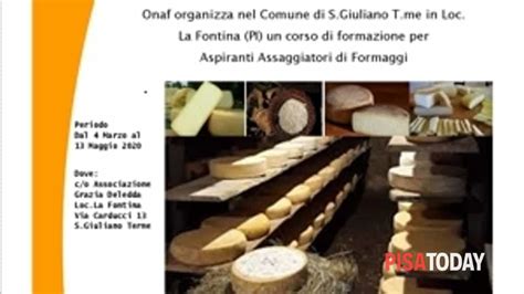 Corso Per Assaggiatori Di Formaggi A San Giuliano Terme