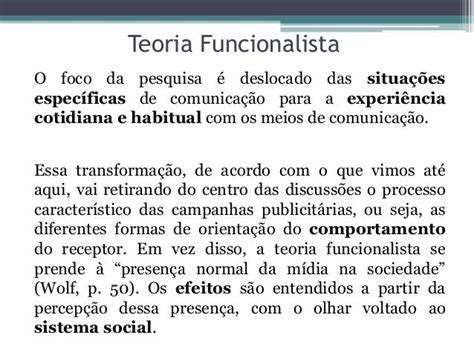 Teoria Funcionalista