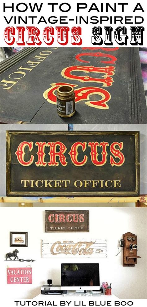 How to Make Old Signs: Vintage Inspired Circus Sign