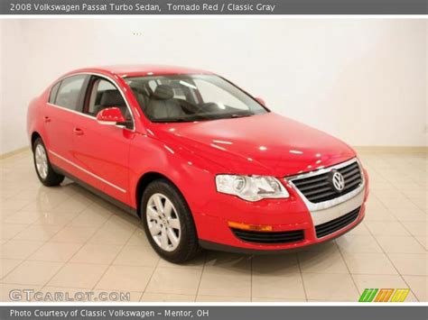 Tornado Red 2008 Volkswagen Passat Turbo Sedan Classic Gray Interior