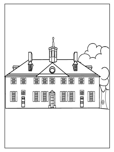 Mount Vernon Coloring Page