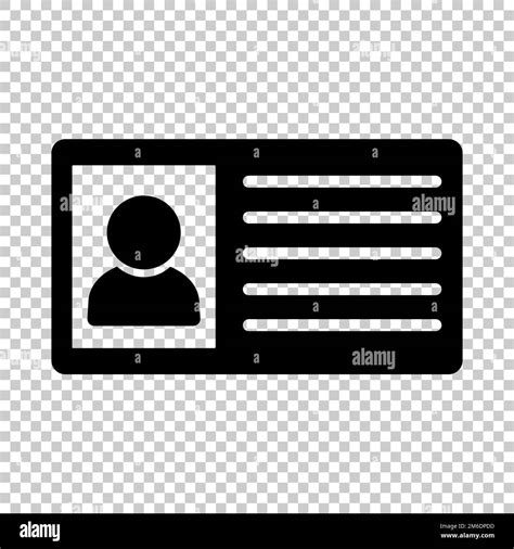 Business Card Silhouette Icon Id Card Symbol Editable Vector Stock Vector Image And Art Alamy