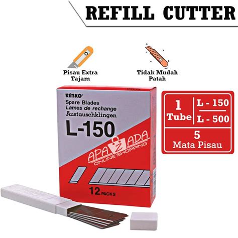 Jual Apazada Isi Ulang Pisau Cutter Besar Kenko L Tube Pcs