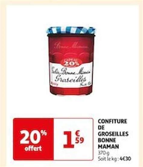 Promo Confiture De Groseilles Bonne Maman Chez Auchan ICatalogue Fr