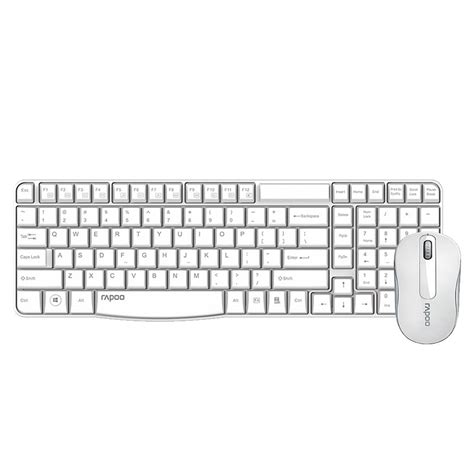 Rapoo X1800s Wireless Optical Mouse And Keyboard Combo White X1800s White Mwave