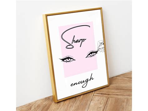 Taylor Swift Poster Draw the Cat Eye Sharp Enough Light Pink Wall Art ...