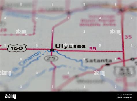 Ulysses kansas map hi-res stock photography and images - Alamy