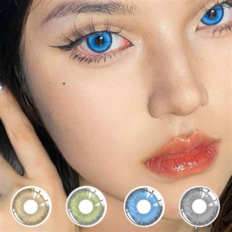 UYAAI Lente De Contato Azul Multicolorida Para Olhos Lentes Anuais