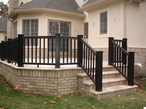 How To Install Aluminum Porch Railing On Concrete Railing Design Concept