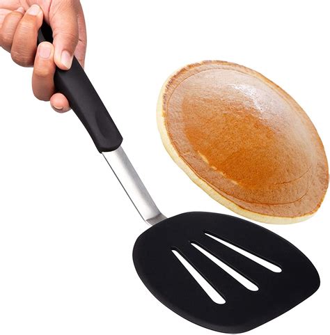 Silicone Turner Spatula Circular Slotted Spatula Non Stick Flexible