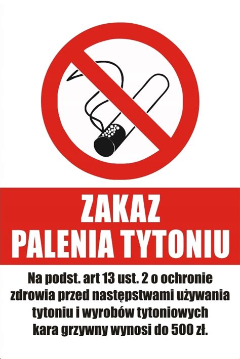 TABLICZKA ZAKAZ PALENIA TYTONIU 30X20 12470136004 Oficjalne