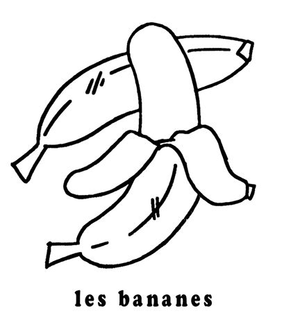 Mon Premier Imagier Les Bananes Colorier