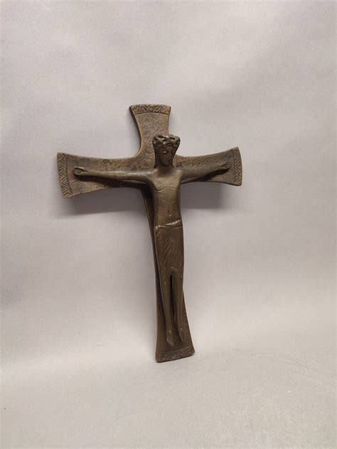 Crucifix Corpus Christi Cross Bronze Design Etsy