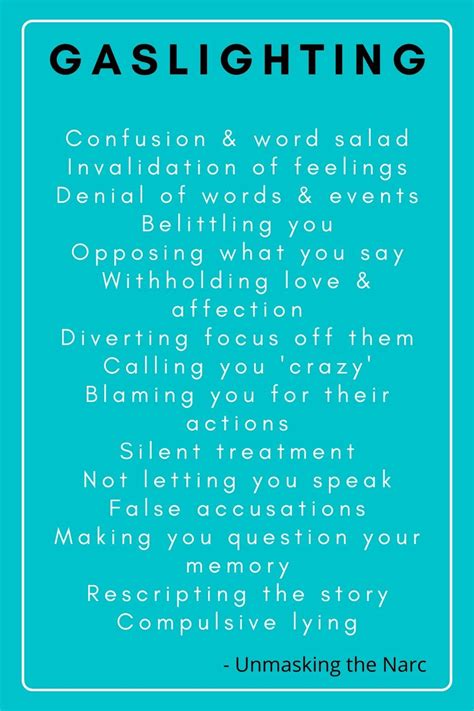 103 Common Narcissist Gaslighting Phrases Artofit