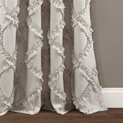 Ruffle Diamond Window Curtain Set Lush Decor