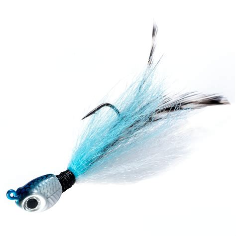 Goture Glow Bucktail Jigs Saltwater Pompano Jigs Hair Jigs Fluke Jig