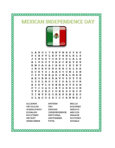 Mexican Independence Day Edhelper Worksheets Library