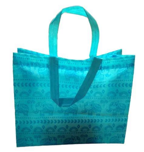 Handle Type Loop Handle Blue Printed Non Woven Bag For Shopping At Rs