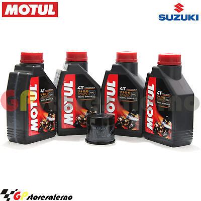 KIT TAGLIANDO OLIO FILTRO ORIGINALE MOTUL 7100 15W50 4L SUZUKI 650 SV