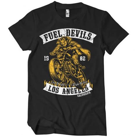 Fuel Devils Rider T Shirt Bikers Och Motor