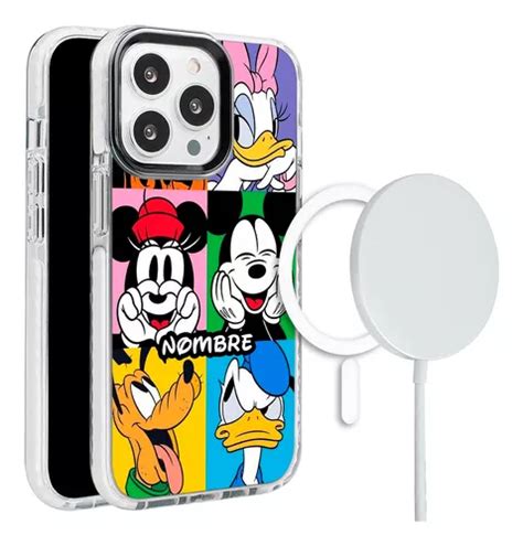 Funda Para Iphone Magsafe Personajes Disney Con Tu Nombre Meses Sin